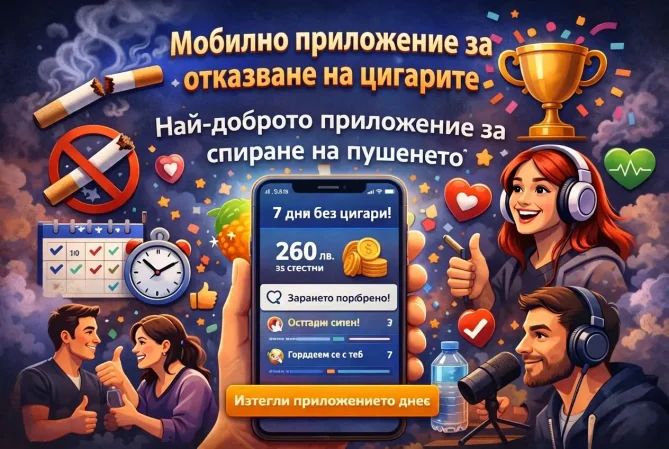 Мобилно приложение за отказване на цигарите
